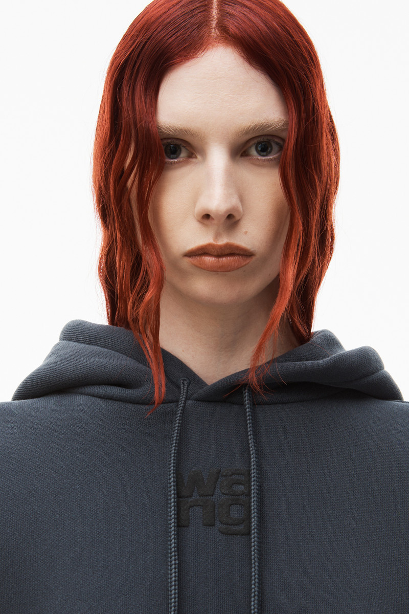 puff logo hoodie in terry 5