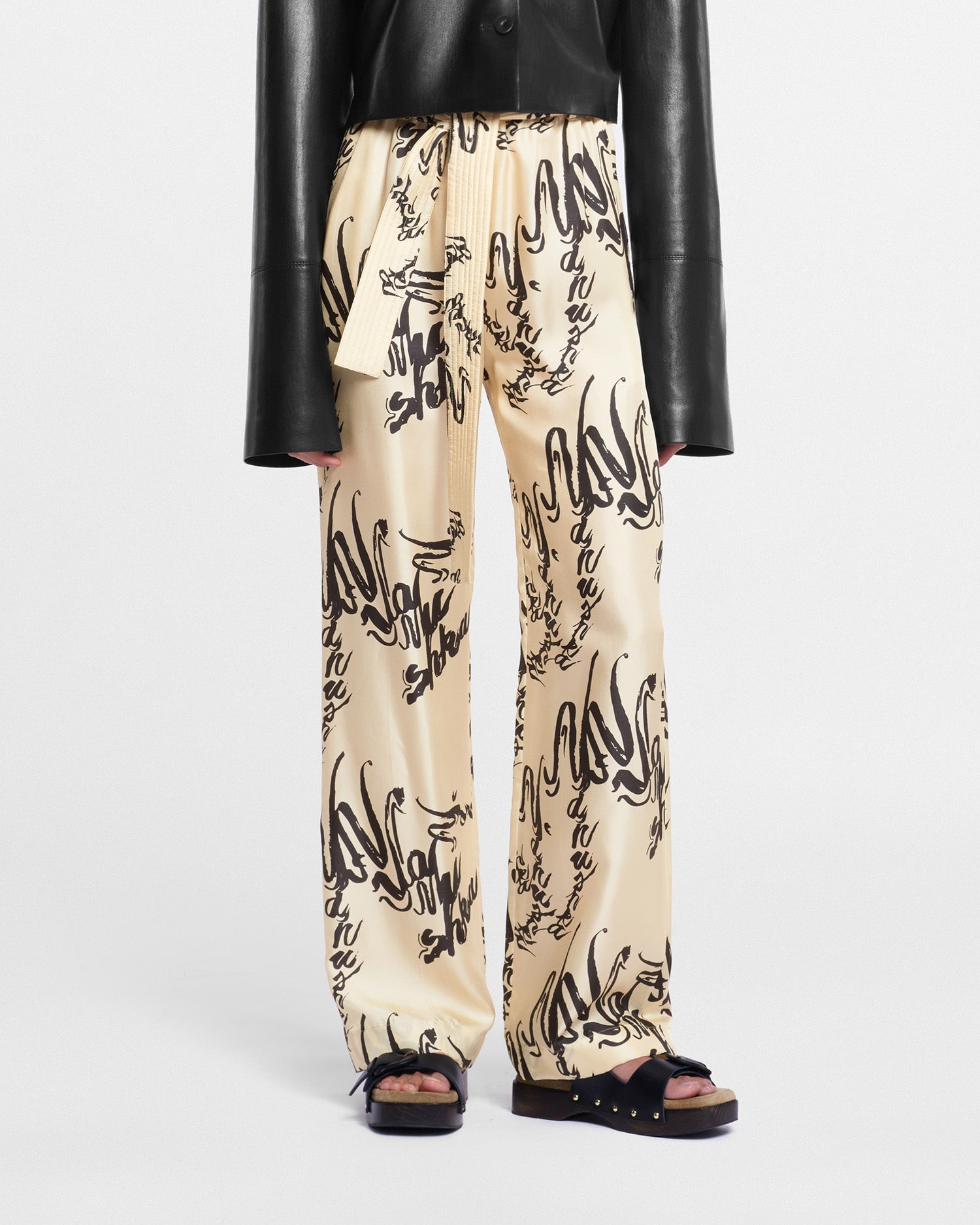 Printed Silk-Twill Pants - 3