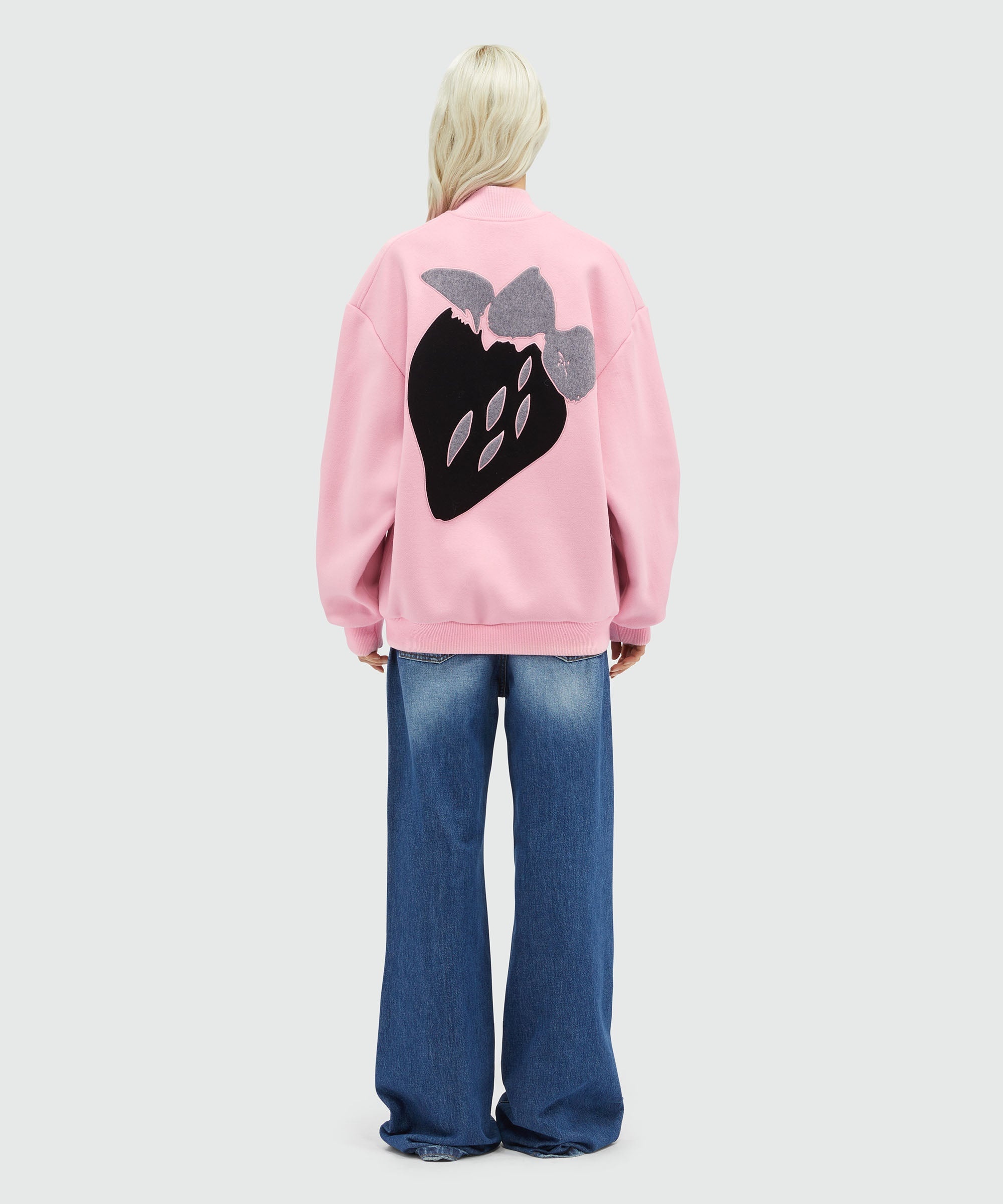 Wool jacket with "Tough Strawberries" inlay - 3