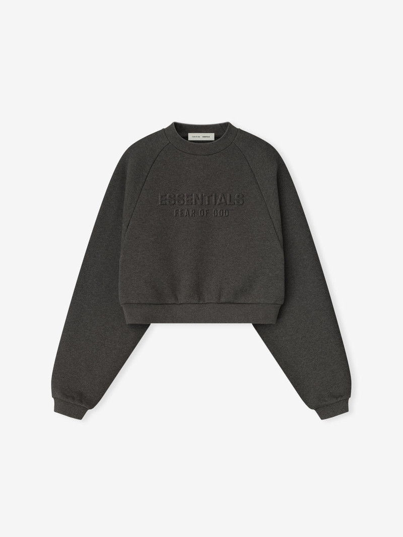 Womens Embossed 90s Raglan Crewneck Sweatshirt - 1