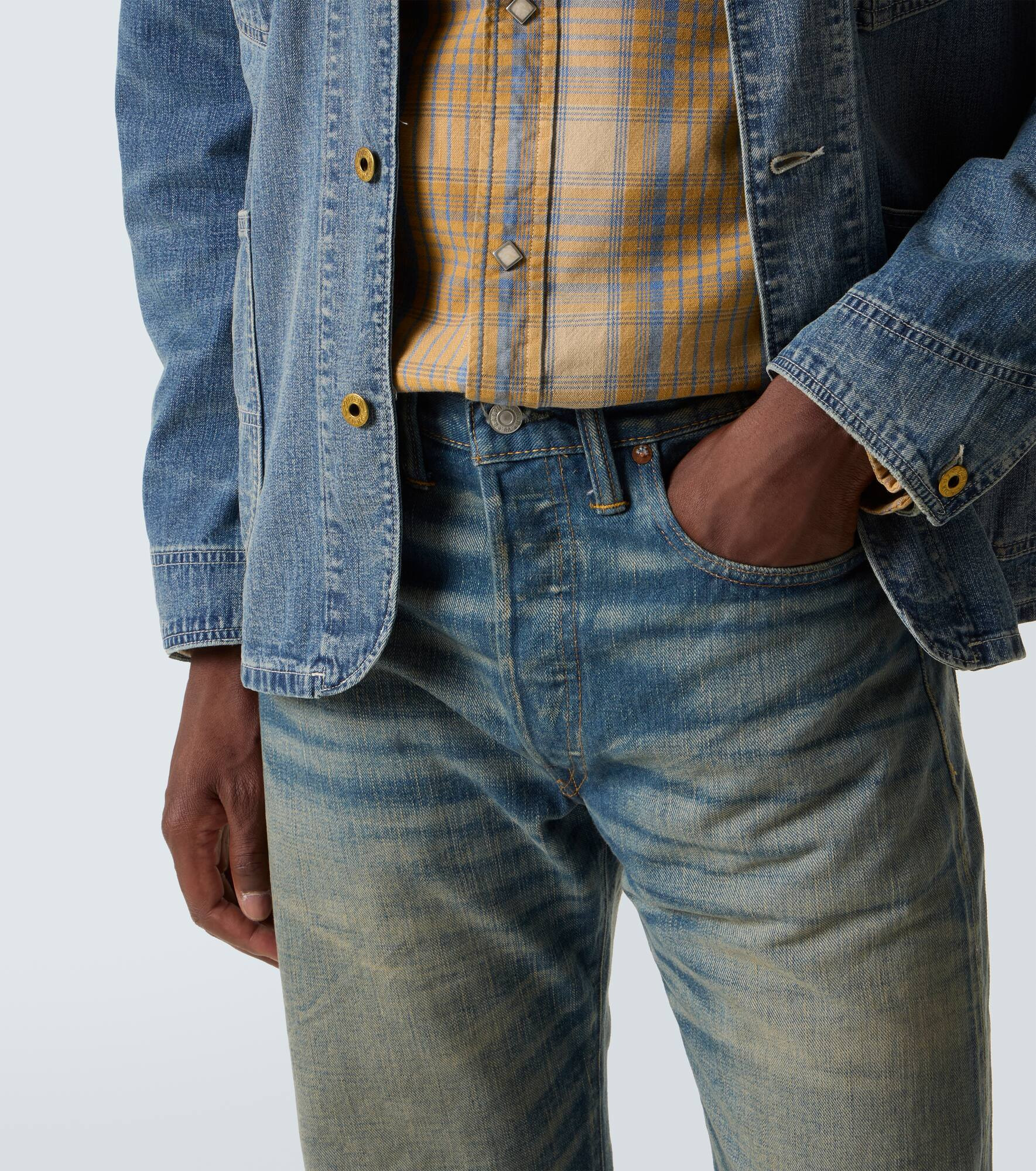 Mid-rise straight jeans - 5