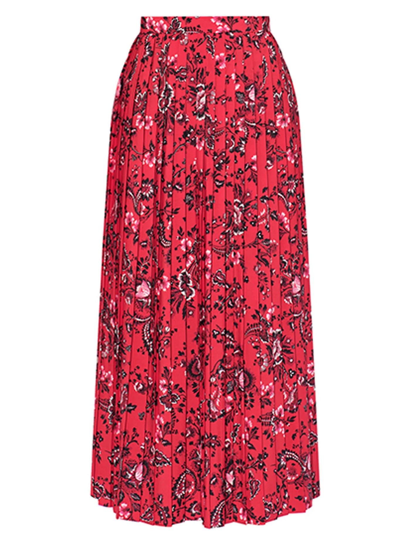 Nolana pleated floral-print crepe skirt - 1