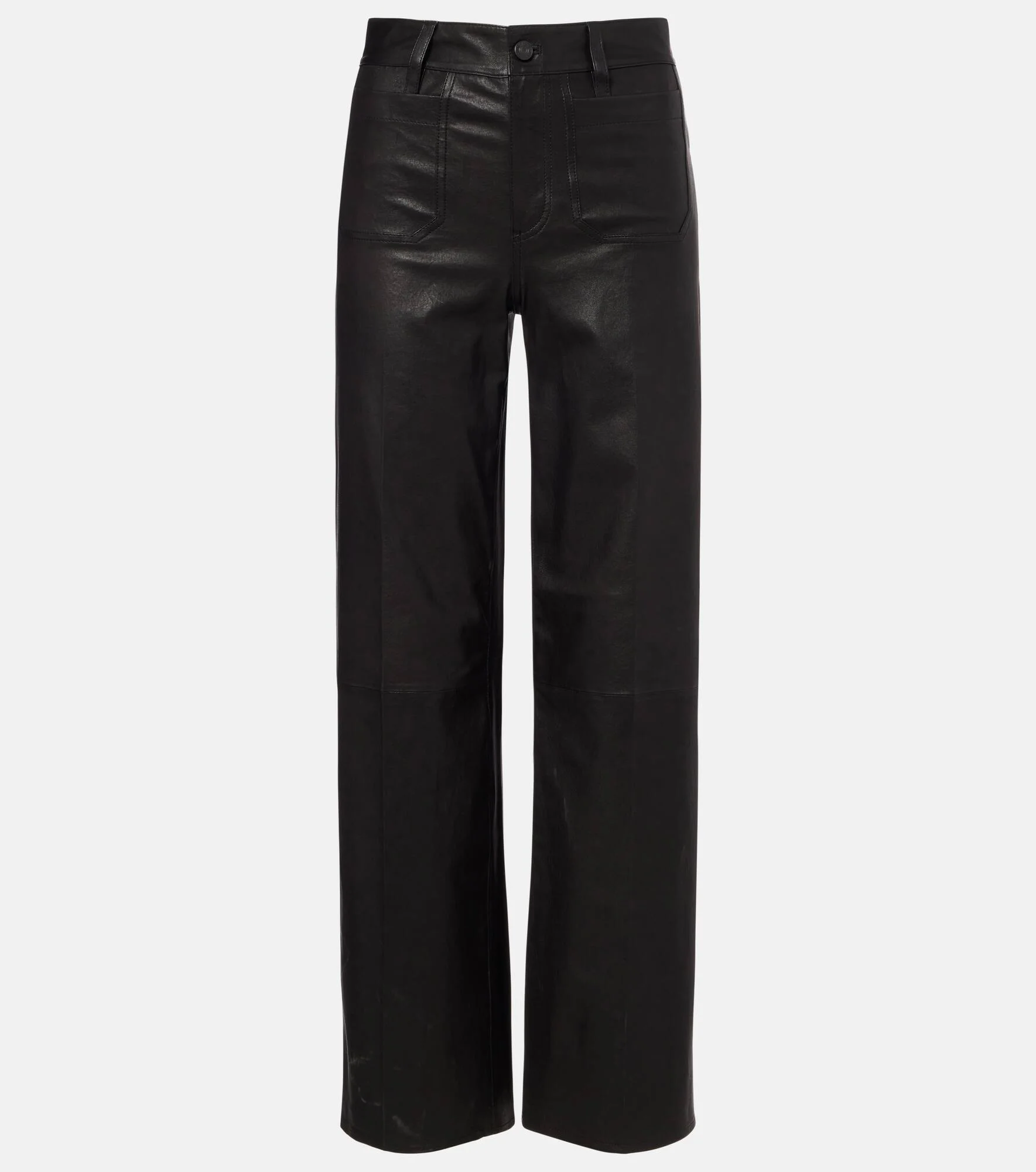 Le Slim Palazzo high-rise leather pants - 1
