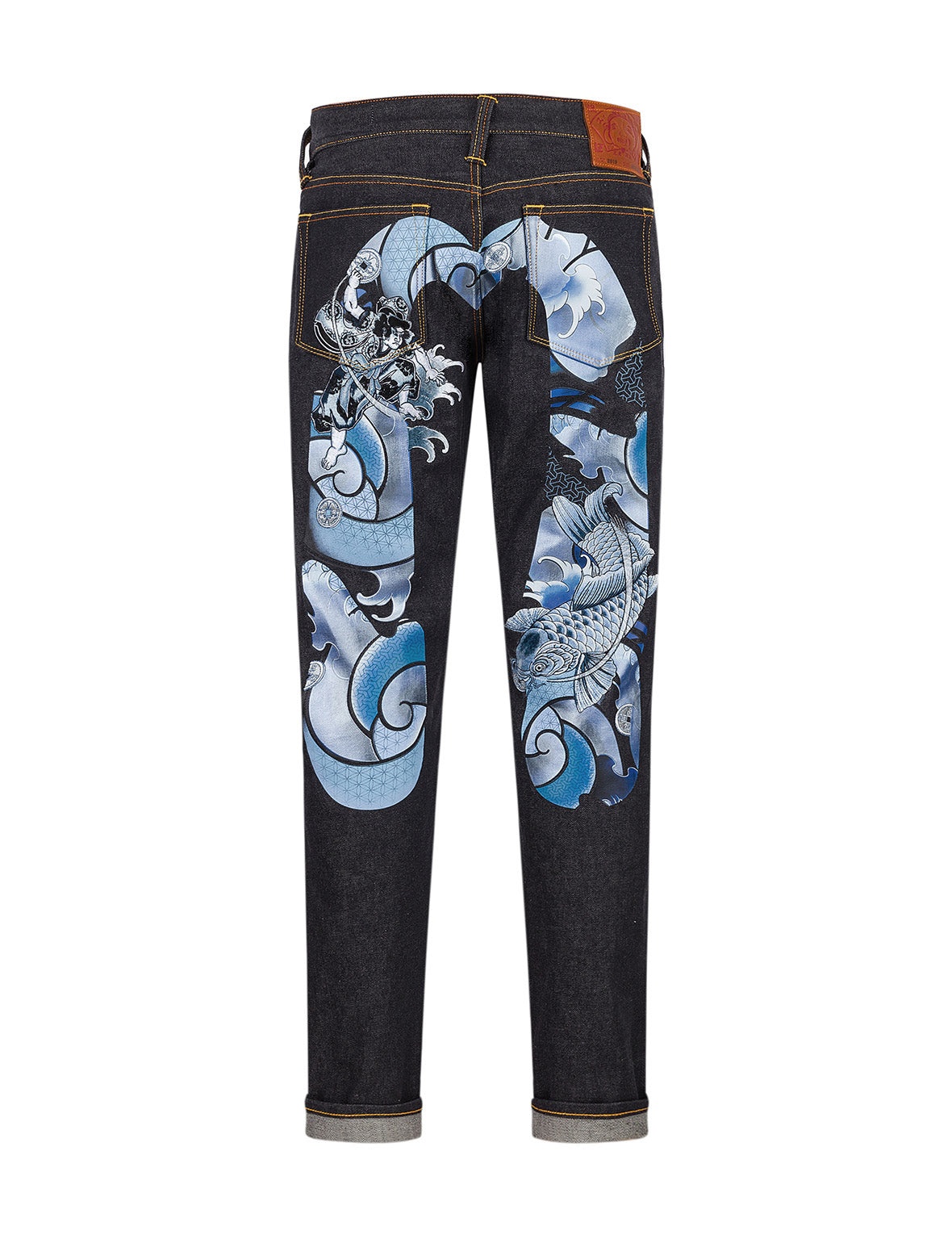 Tattoo Koi Daicock Embroidery Slim Fit Jeans #2010 - 6