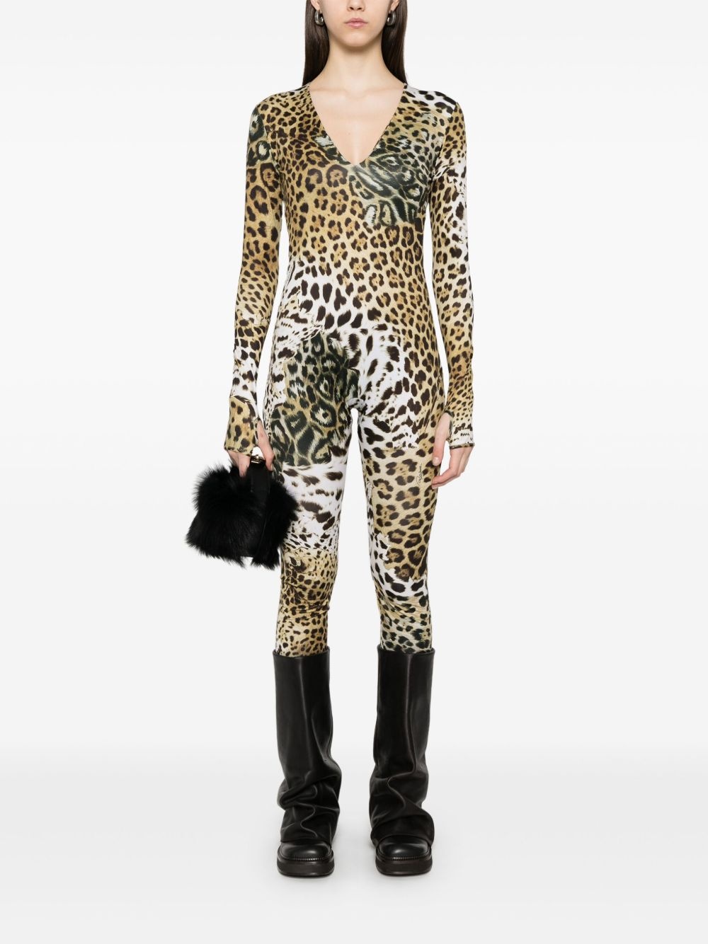 leopard-print playsuit - 2