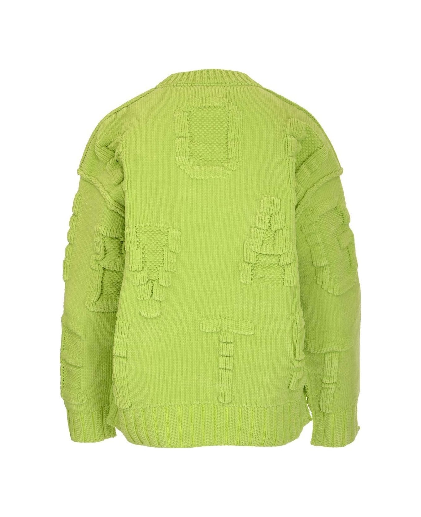 Alphabet Motif Ribbed-knit Jumper - 2