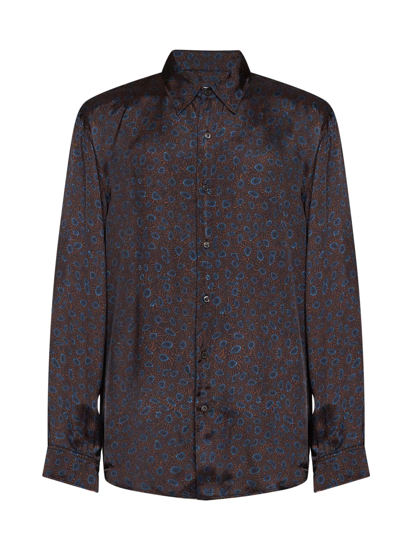 Brown Paisley-print viscose Caper classic shirt - 1