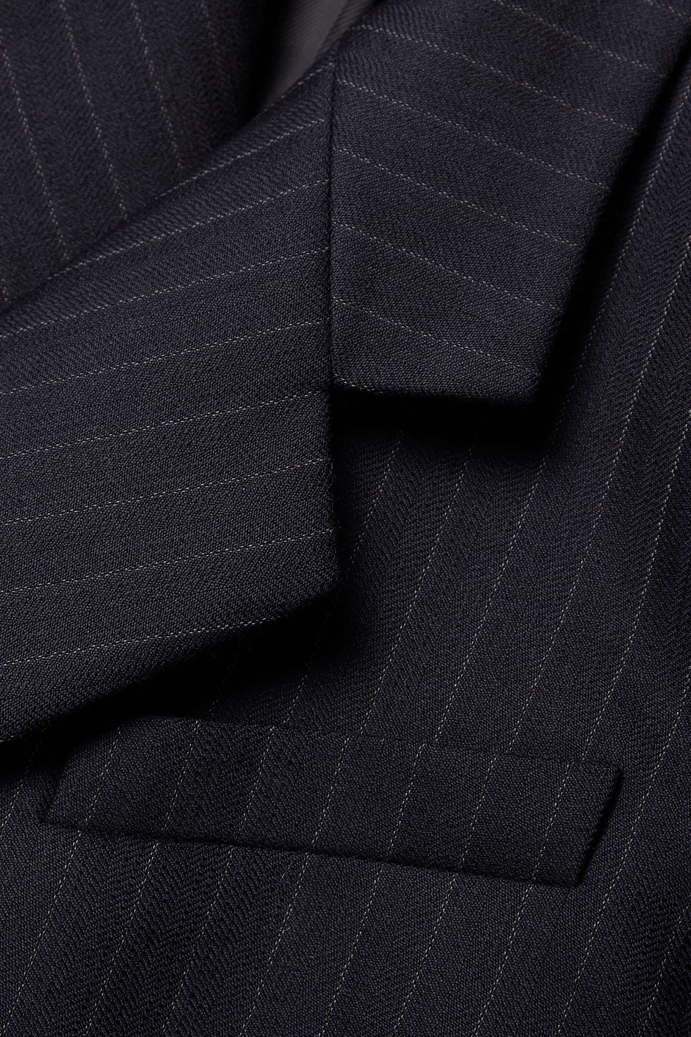 Kento double-breasted pinstriped wool-blend coat - 5