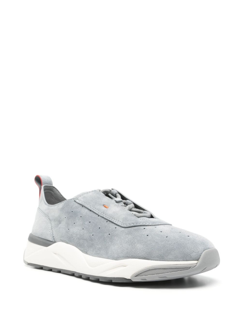 Santoni suede sneakers outlook