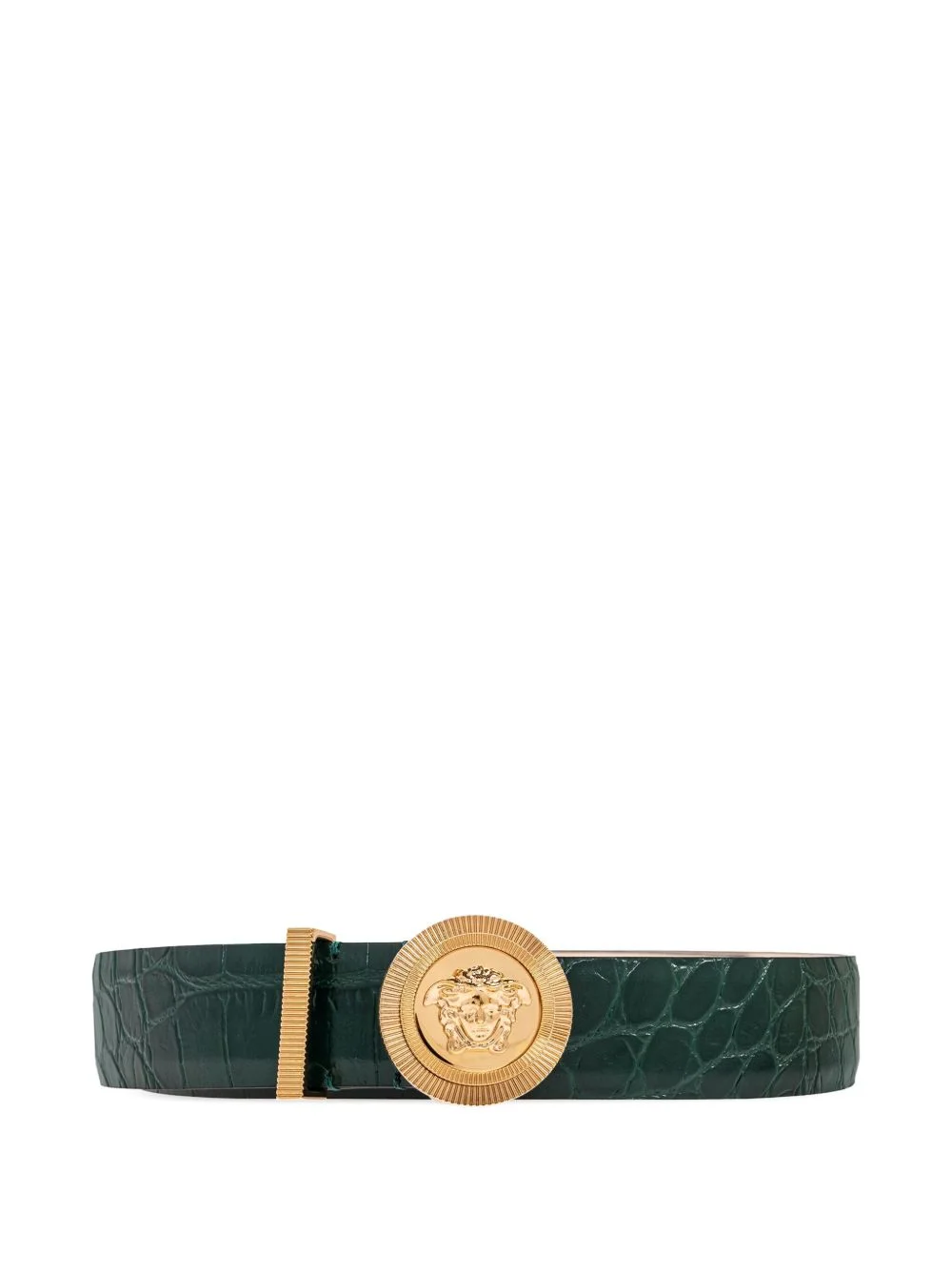 Medusa Head-motif crocodile-effect belt - 1