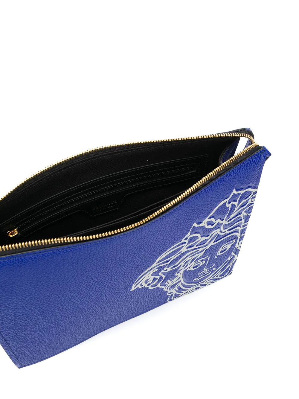 Medusa leather clutch bag - 5