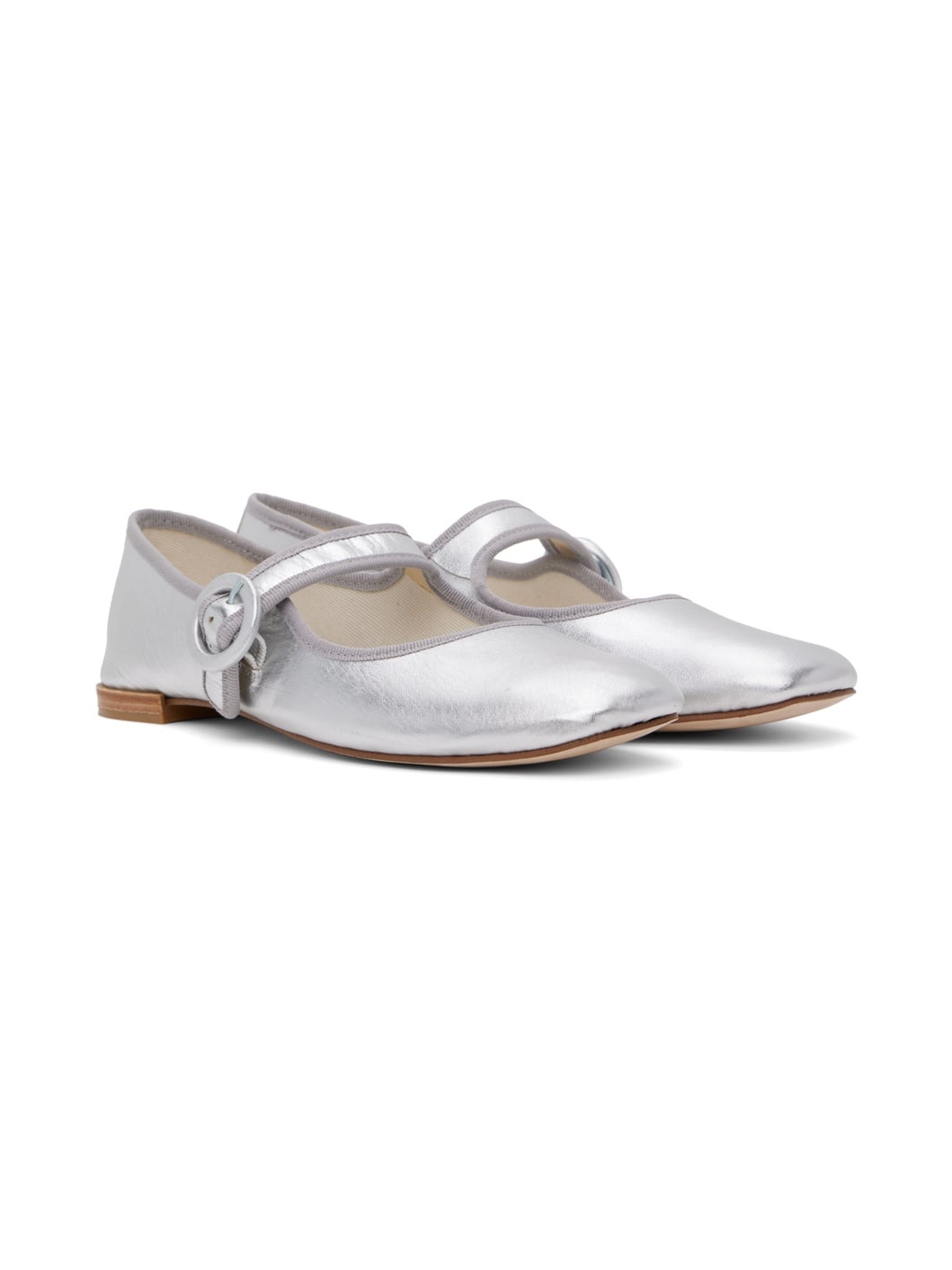 Silver Georgia Ballerina Flats - 4