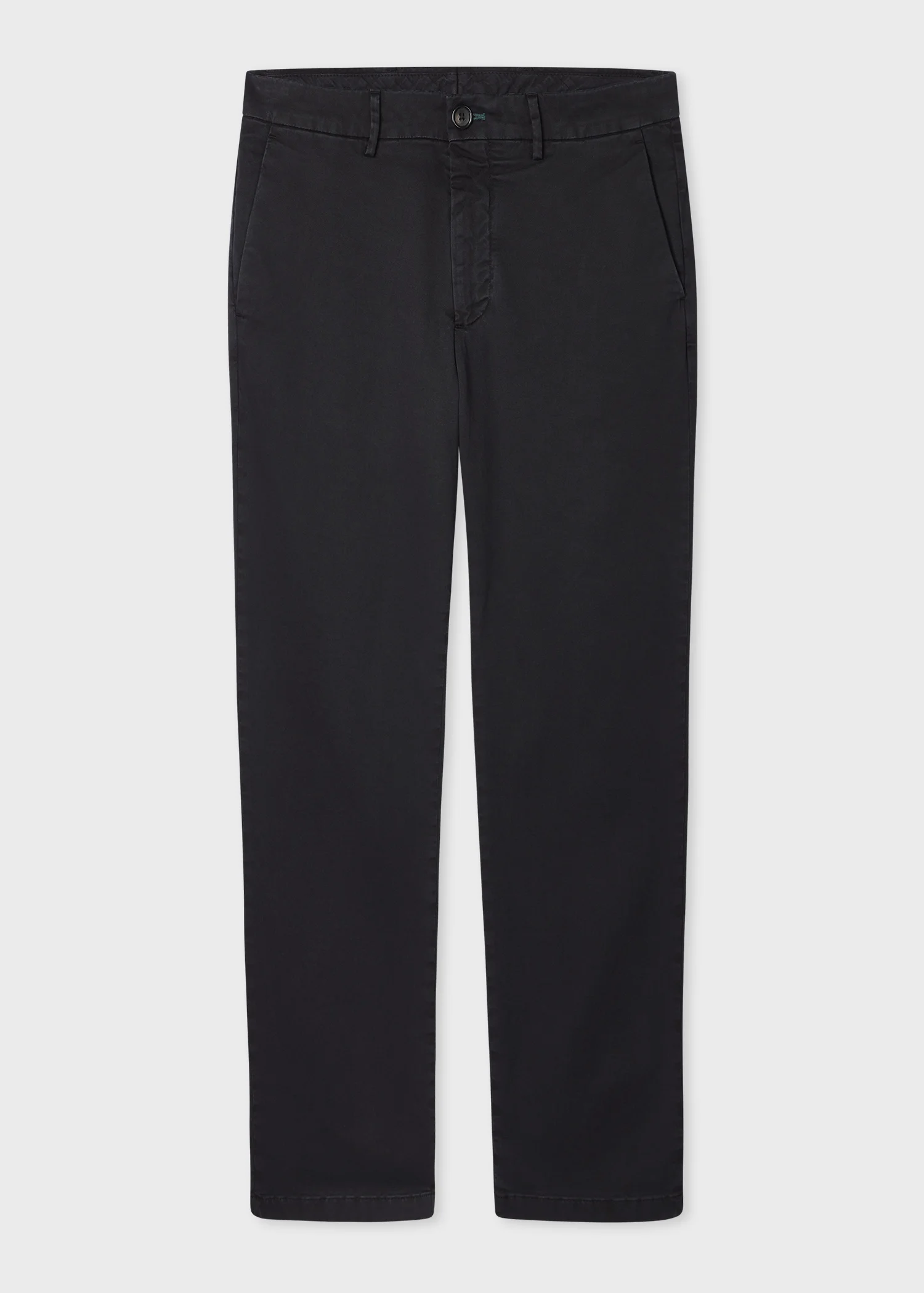 Mid-Fit Black Garment-Dyed 'Broad Stripe Zebra' Chinos - 1