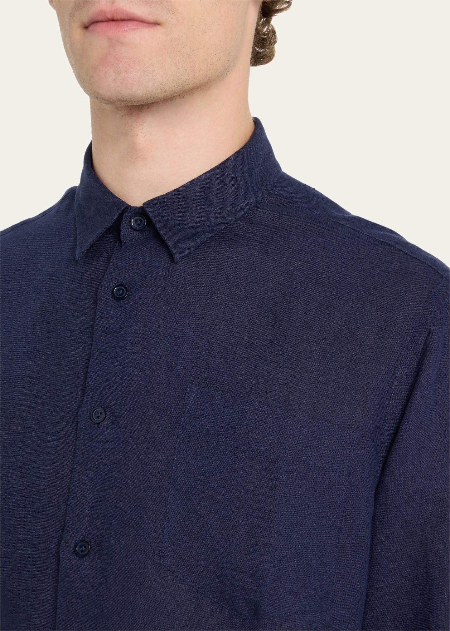 Caroubis Linen Pocket Sport Shirt - 5