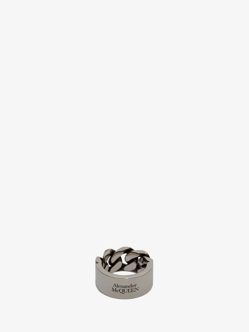 Chain Ring in Antique Silver - 4