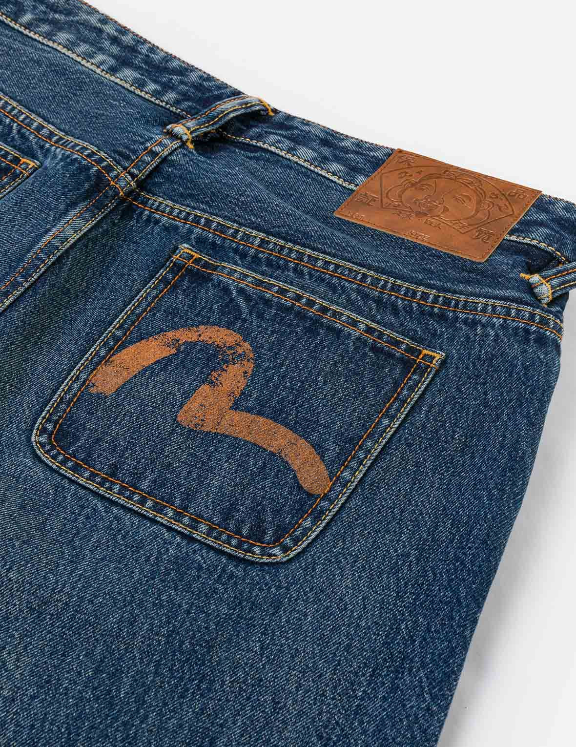 Distressed Seagull Print Regular Fit Denim Jeans - 7