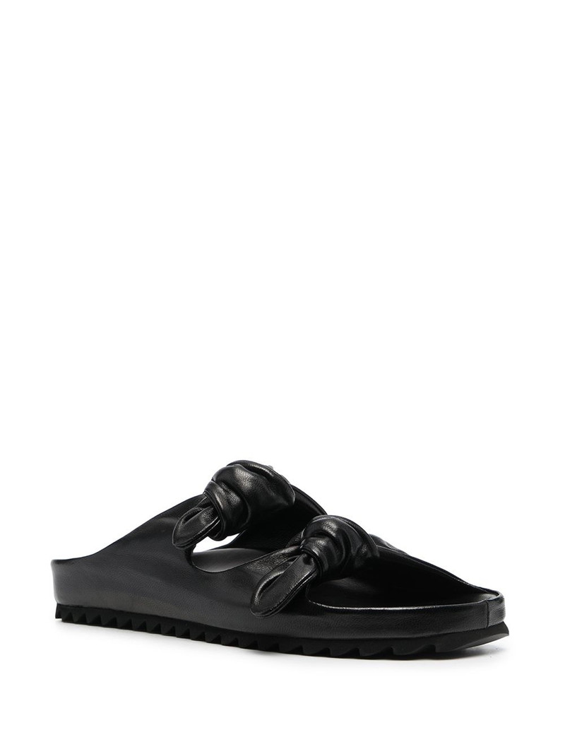 OFFICINE CREATIVE Pelagie knotted leather slides outlook
