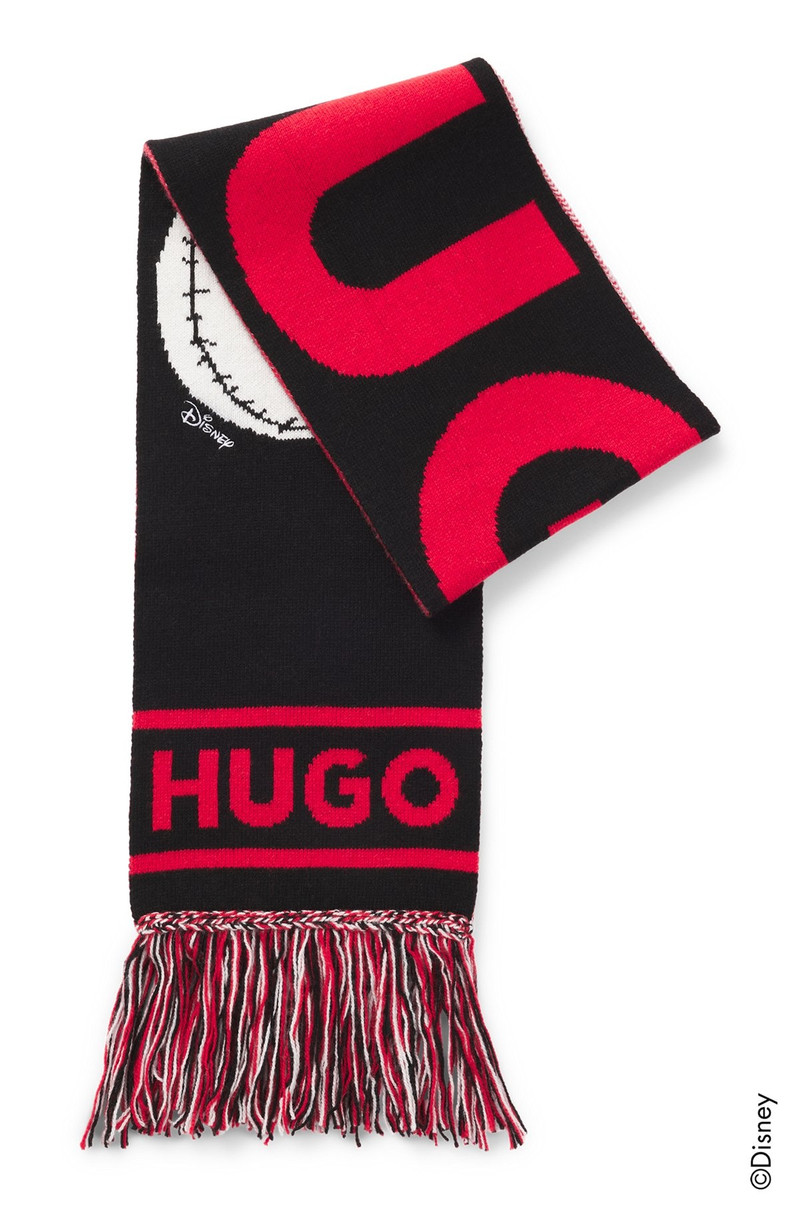 HUGO X DISNEY'S THE NIGHTMARE BEFORE CHRISTMAS LOGO SCARF 1