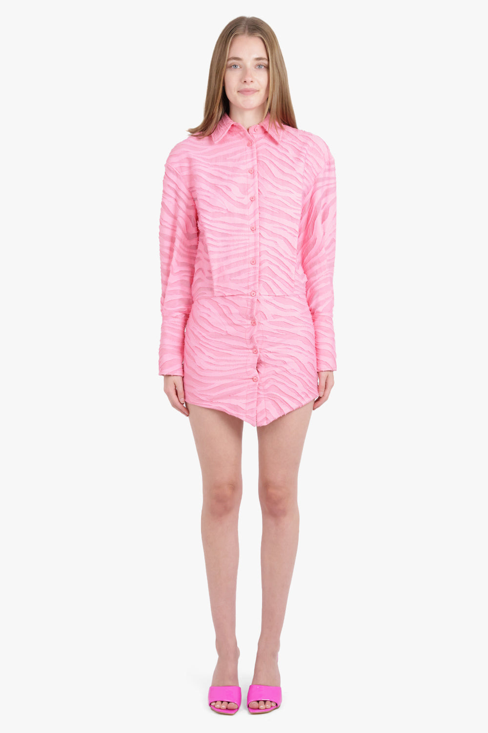 SILVYE ZEBRA MINI DRESS | GERANIUM - 3