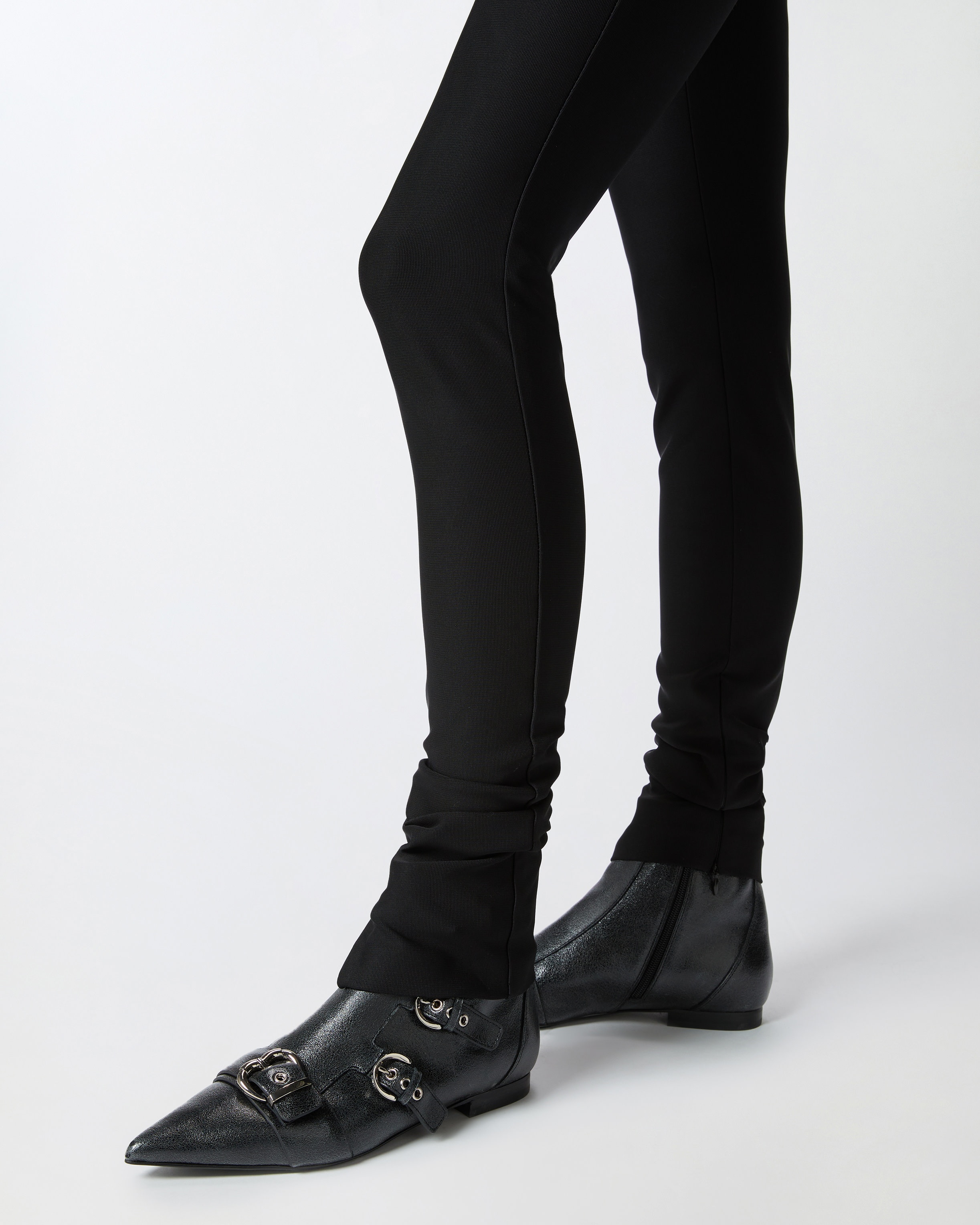 SLIM-FIT STRETCH TROUSERS WITH ZIPPED LEG HEMS - 5