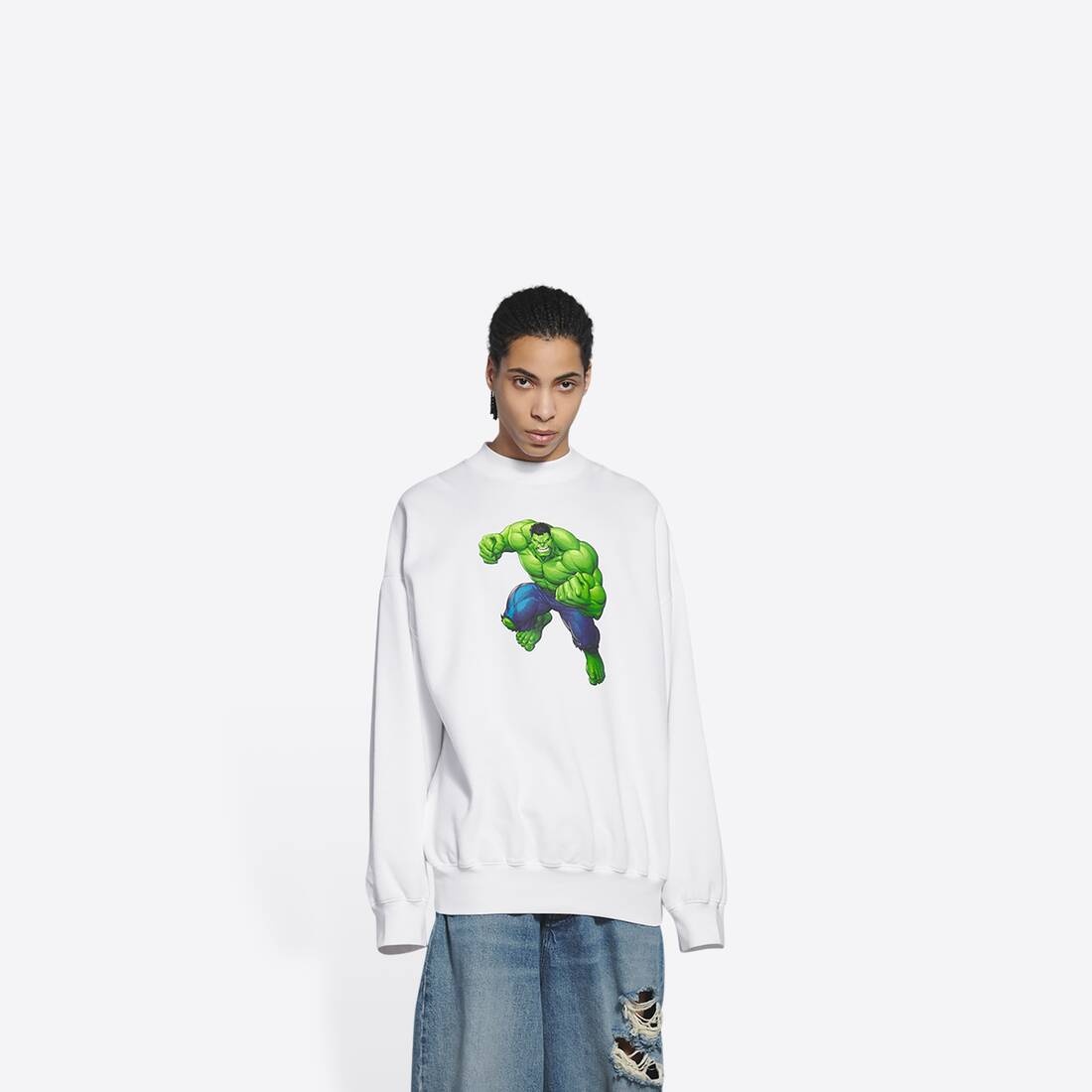 Men's Hulk©2021marvel Crewneck in White - 3