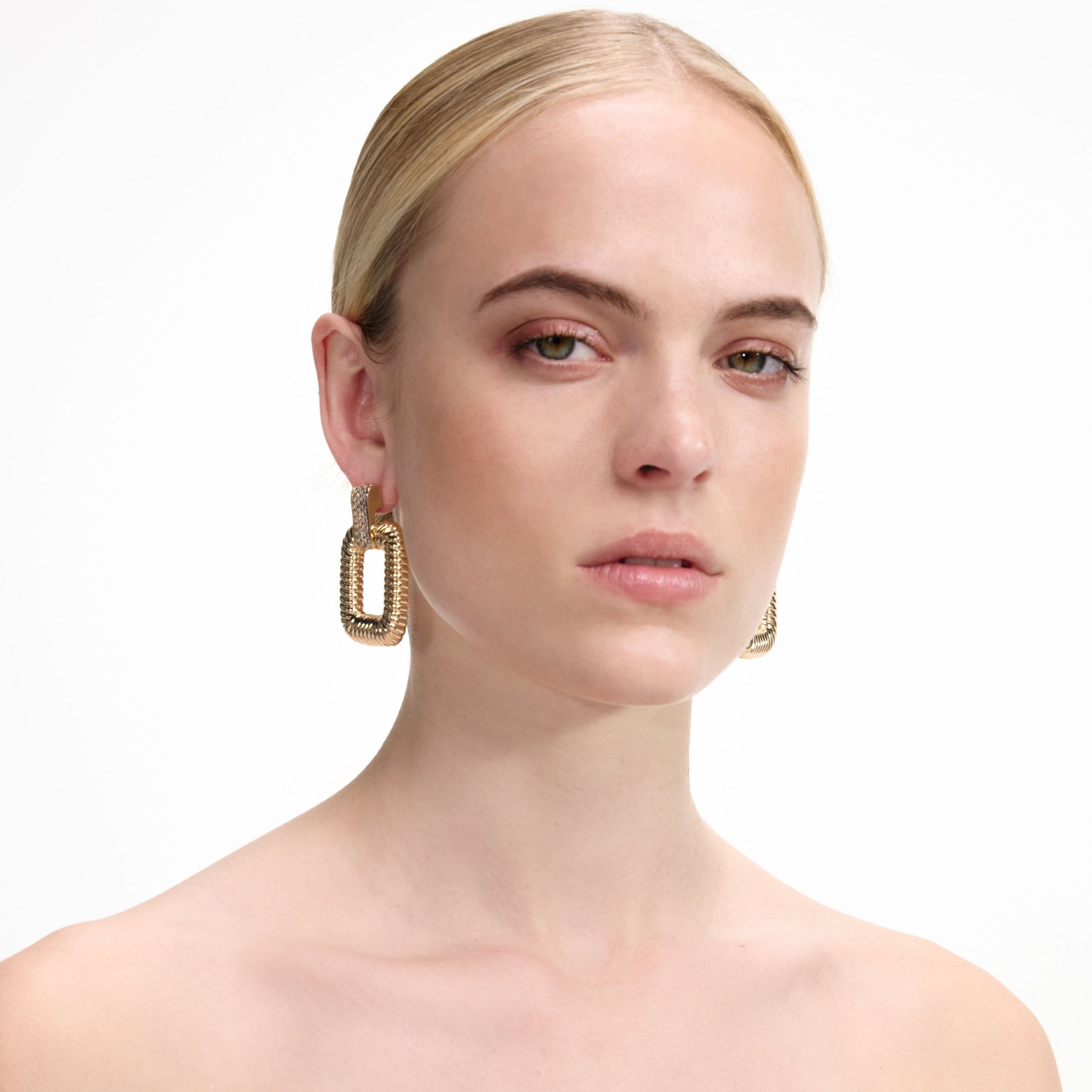 Gold Knocker Earrings - 4