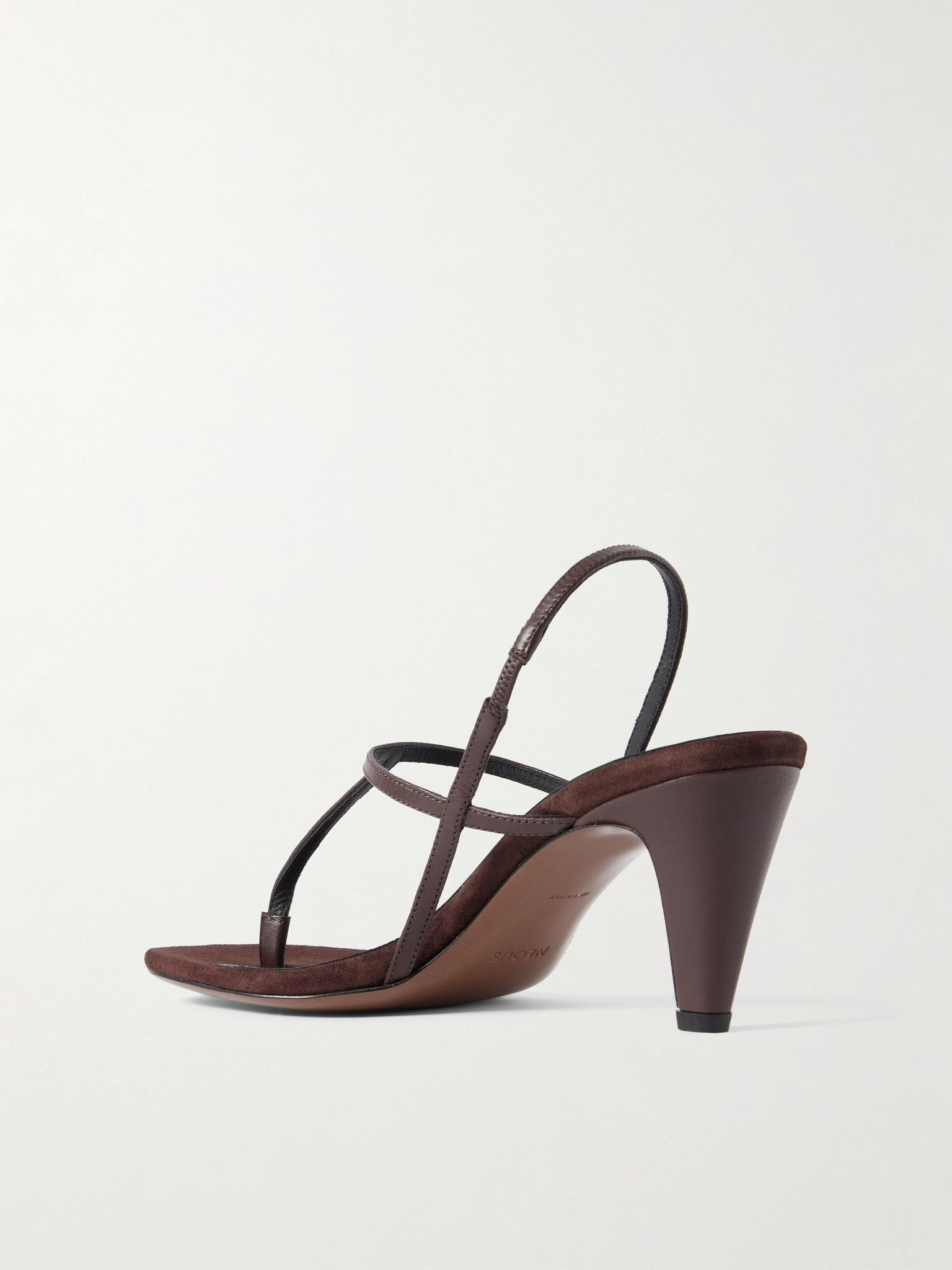 Arneb leather slingback sandals Chocolate - 3