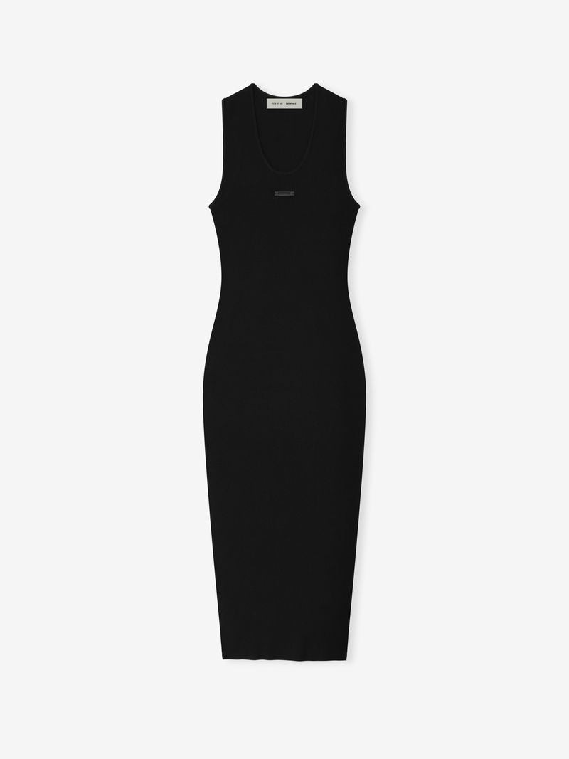 Womens Rib Tank Dress - 1