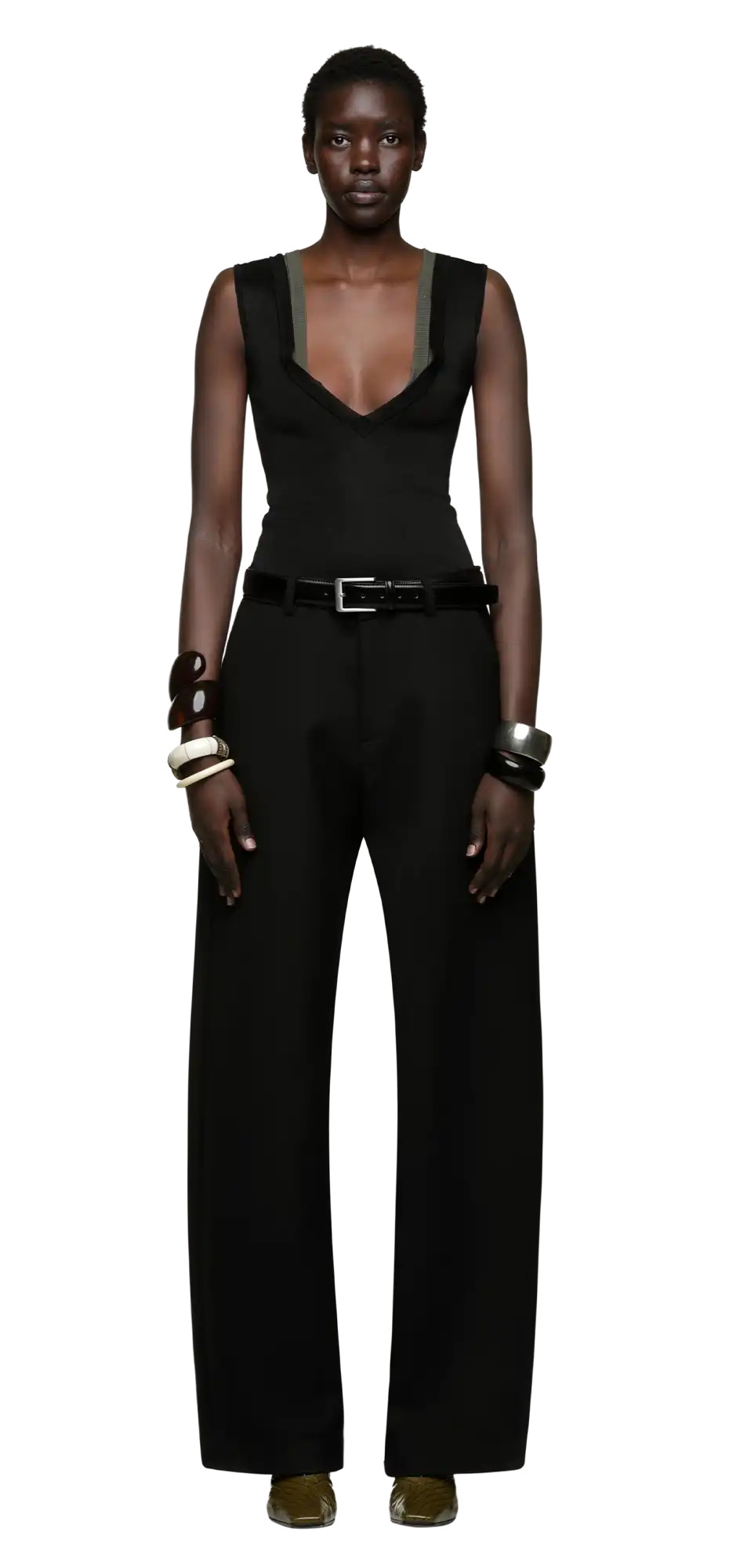 WIDELEG TROUSER BLACK WOOL - 3