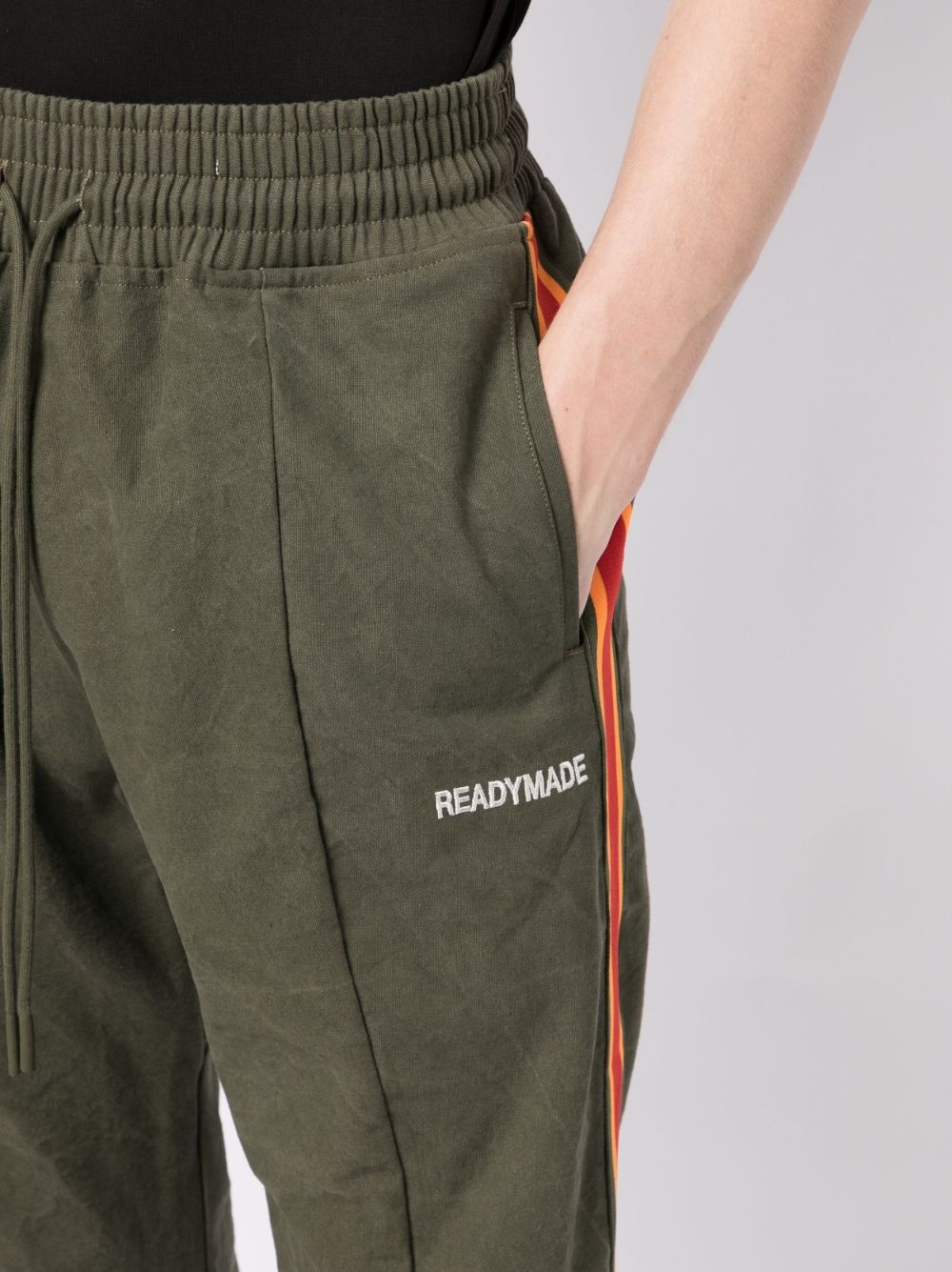 Readymade logo-embroidered striped track pants | REVERSIBLE