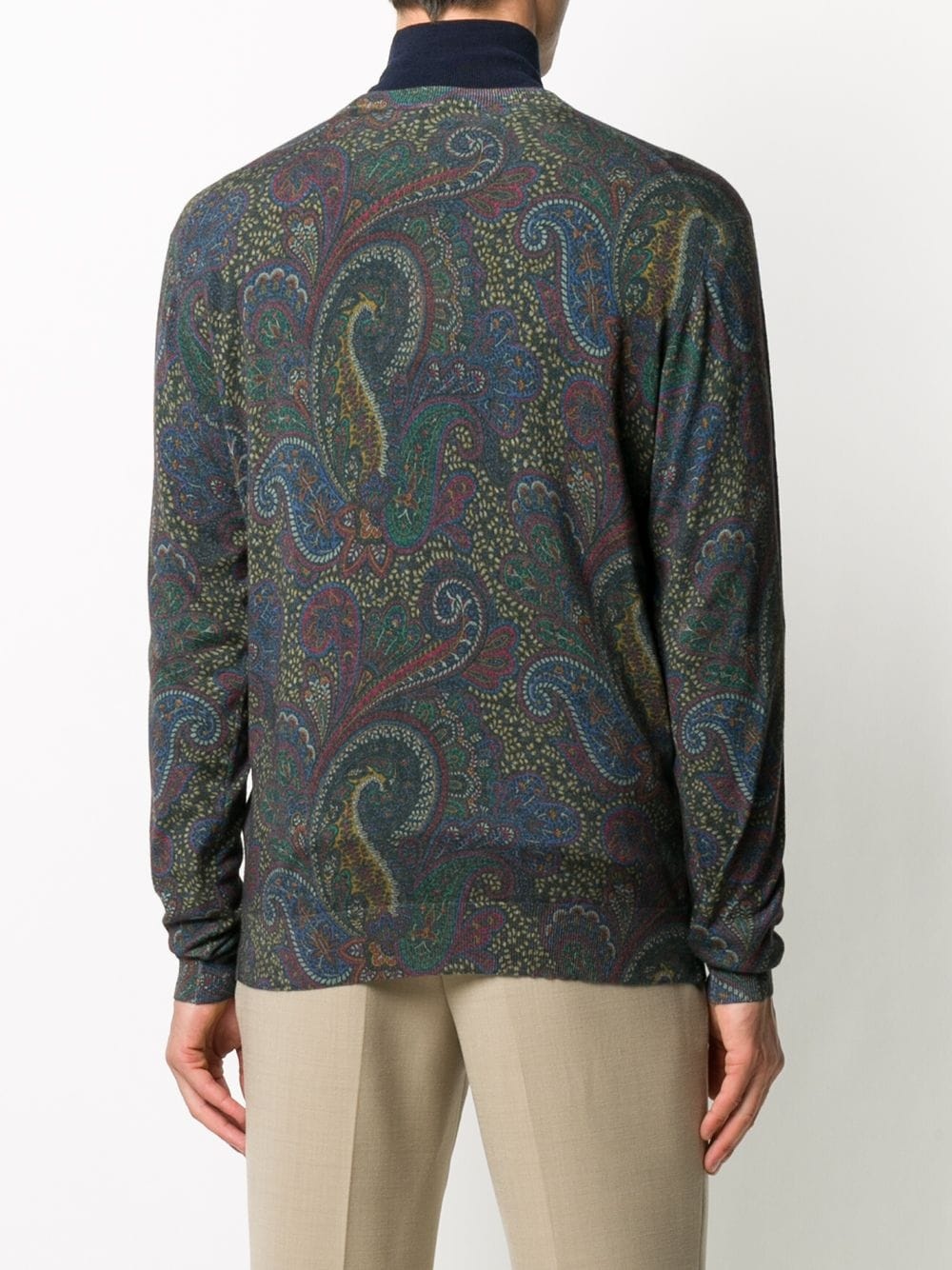 paisley silk-cashmere knit jumper - 4