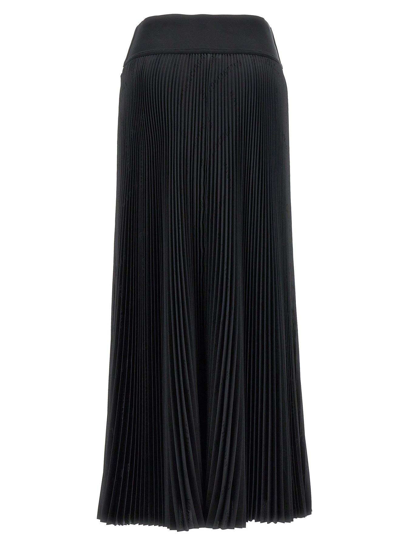 Logo Pleated Skirt Skirts Black - 2