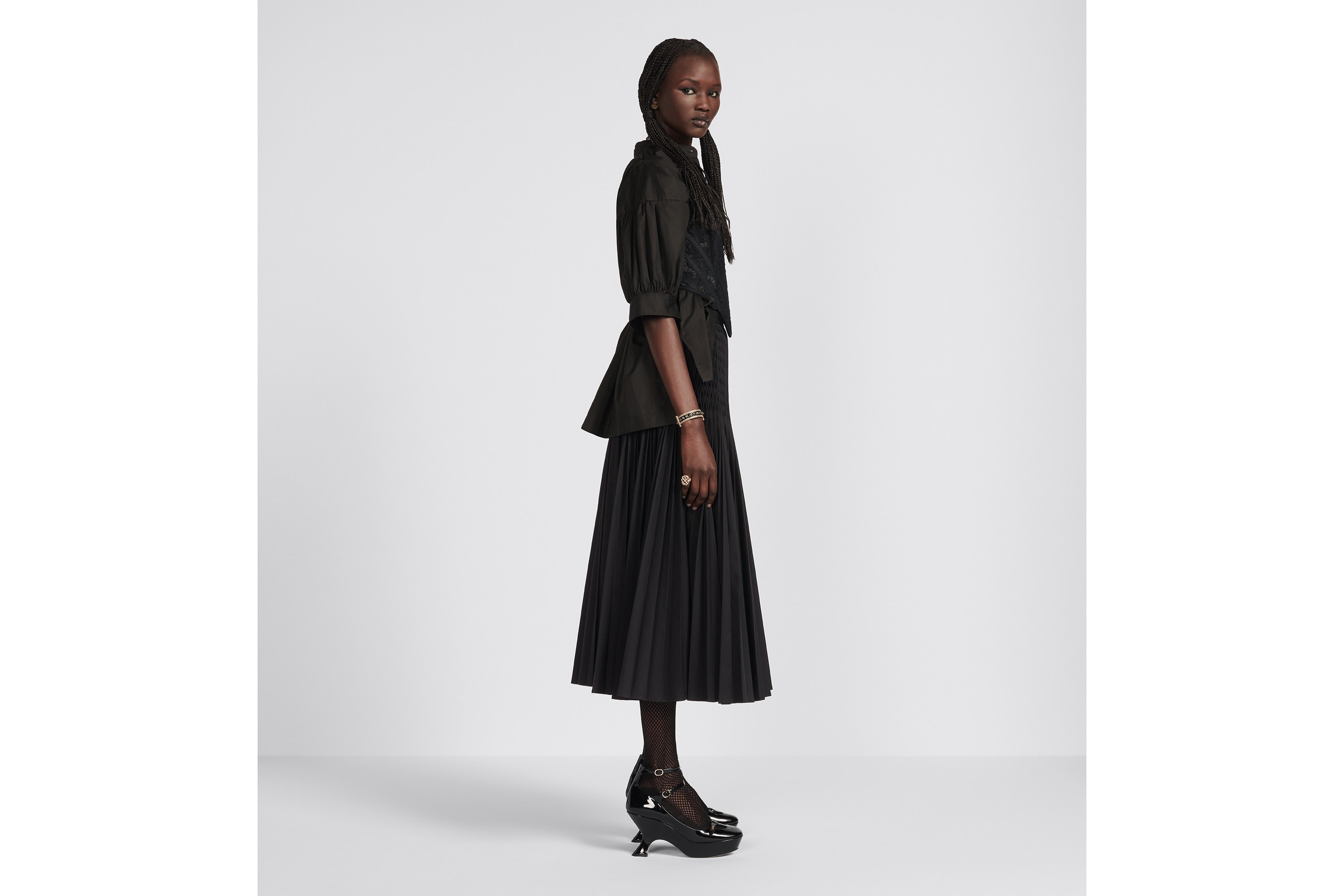 Mid-Length Pleated Skirt - 5