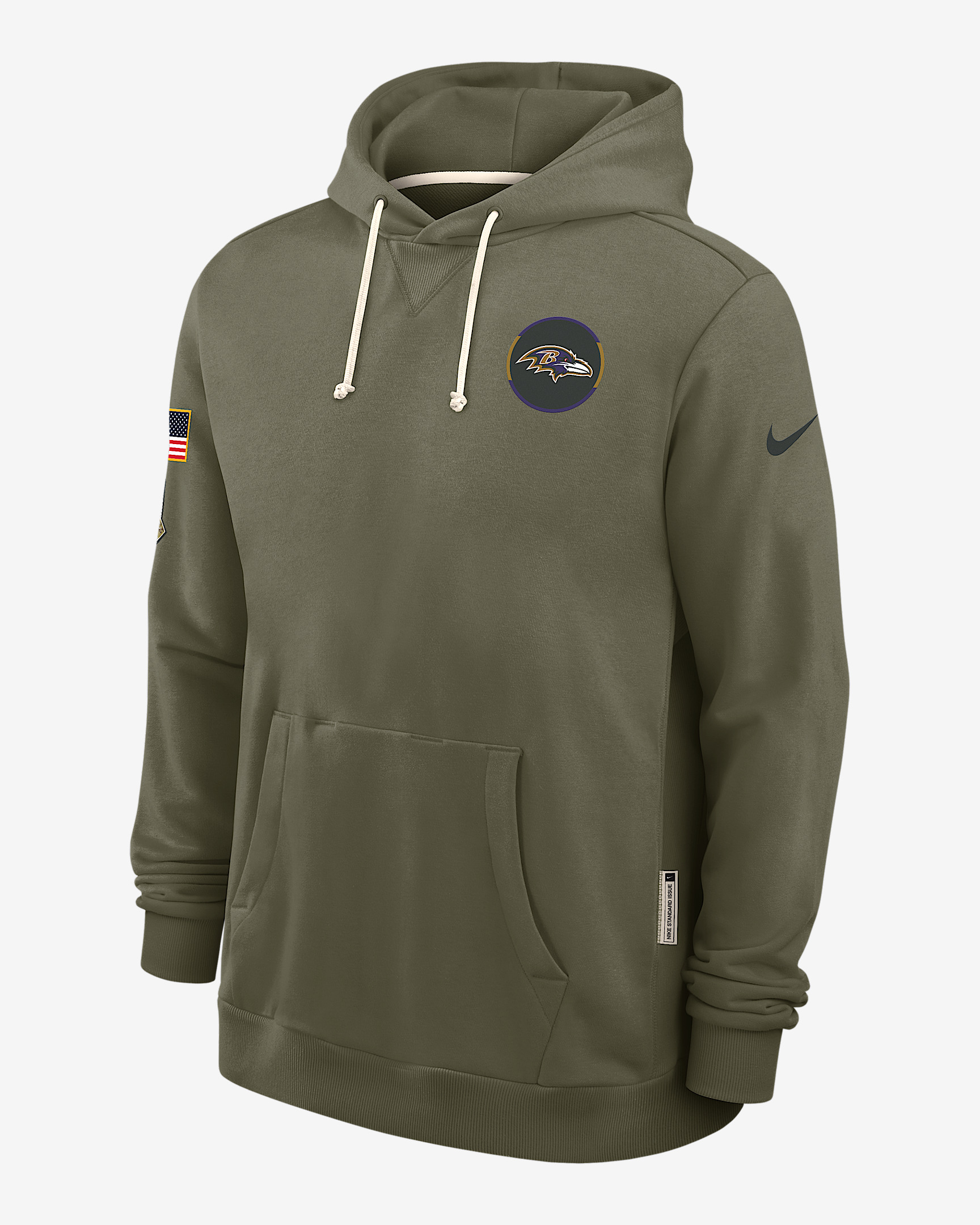 Baltimore Ravens Salute to Service Sideline Dominant Force Men's Nike Dri-FIT NFL Pullover Hoodie - 1
