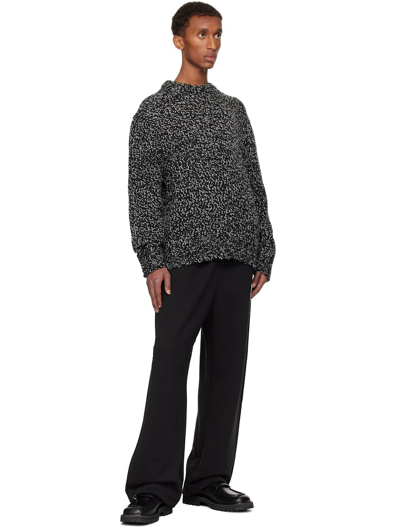 We11done Black & White Chunky Knit Sweater outlook