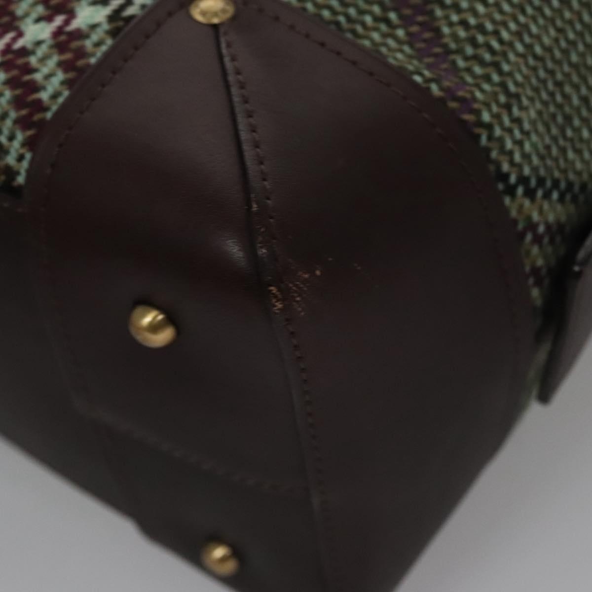 Burberry Nova Check Hand Bag Canvas Green - 16