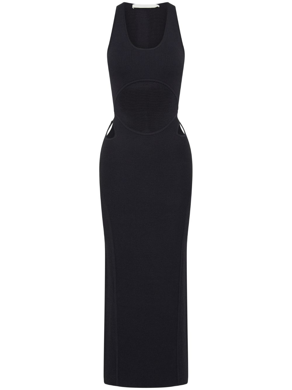 crochet-knit sheer dress - 1