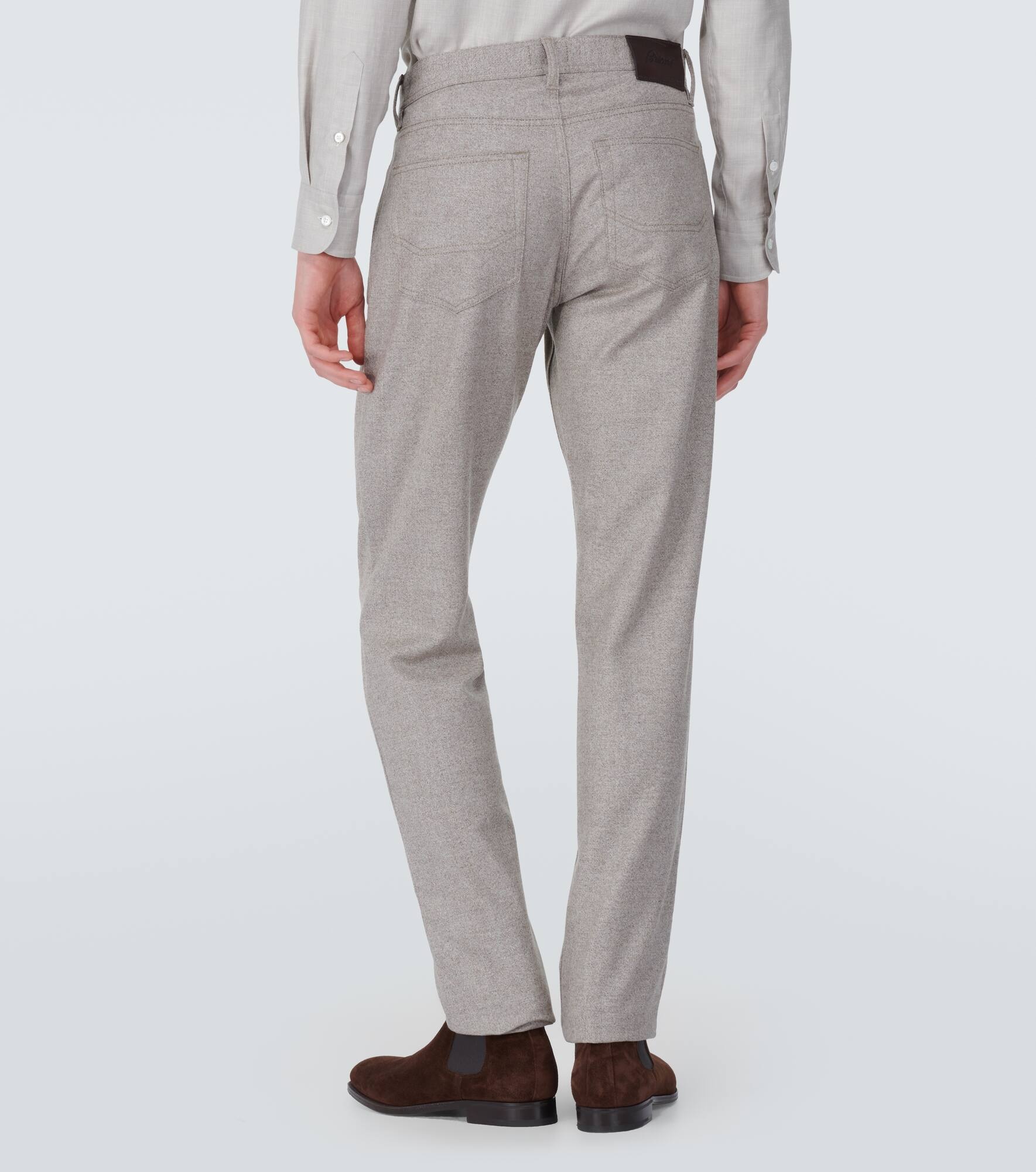 Asolo wool flannel tapered pants - 4