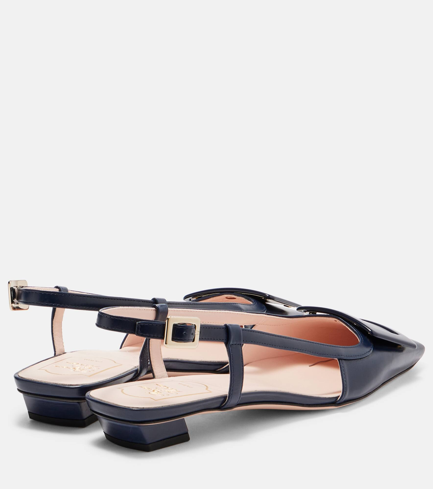 Belle Vivier 25 leather slingback flats - 2