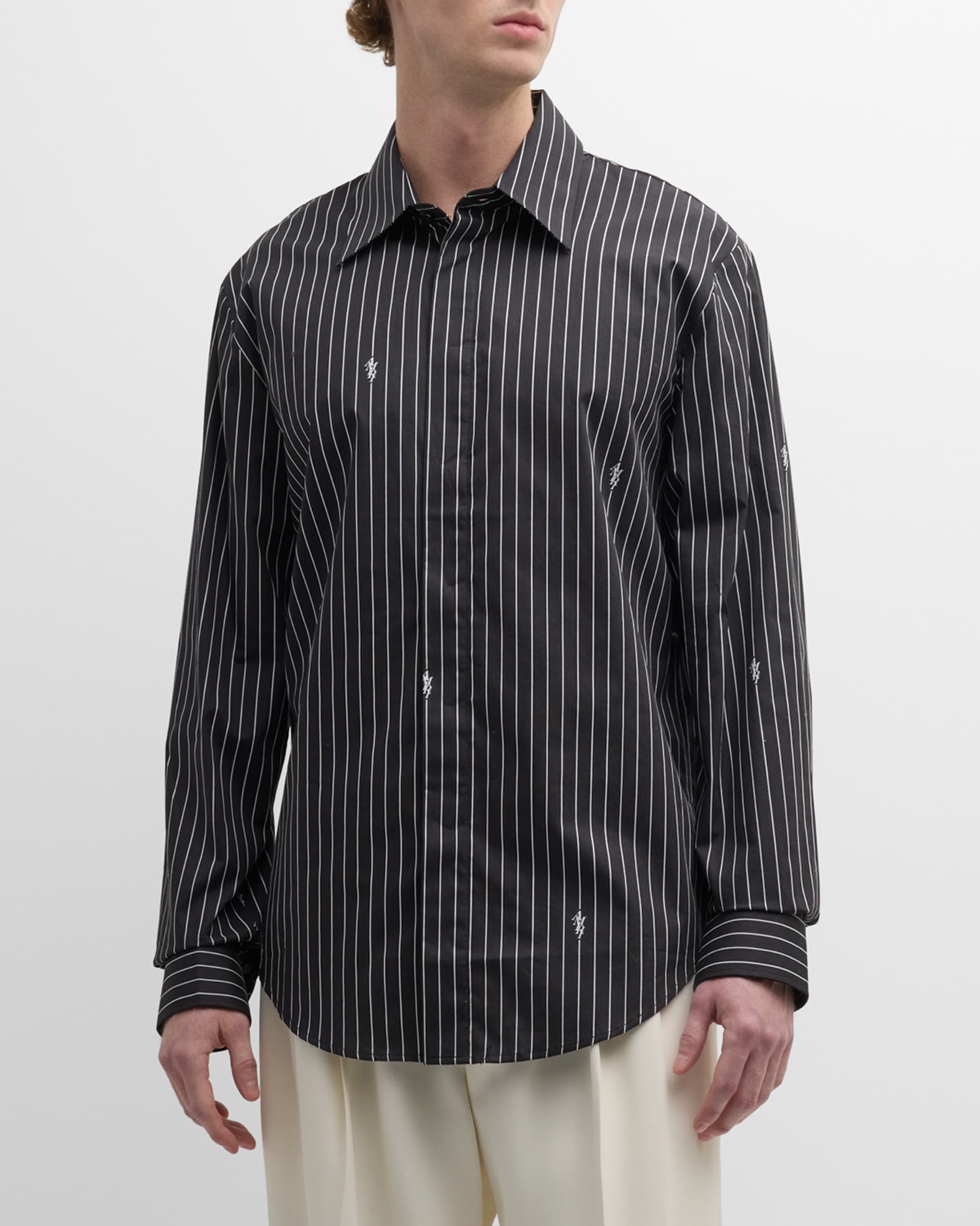 Men's Pinstripe Button-Down Shirt - 2