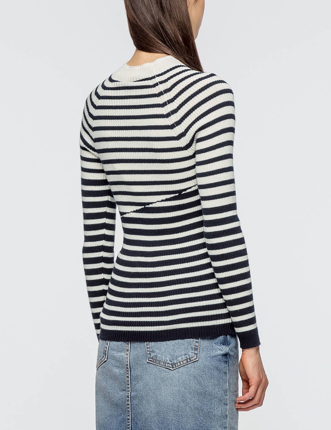 Striped Ribbed Pullover - 3