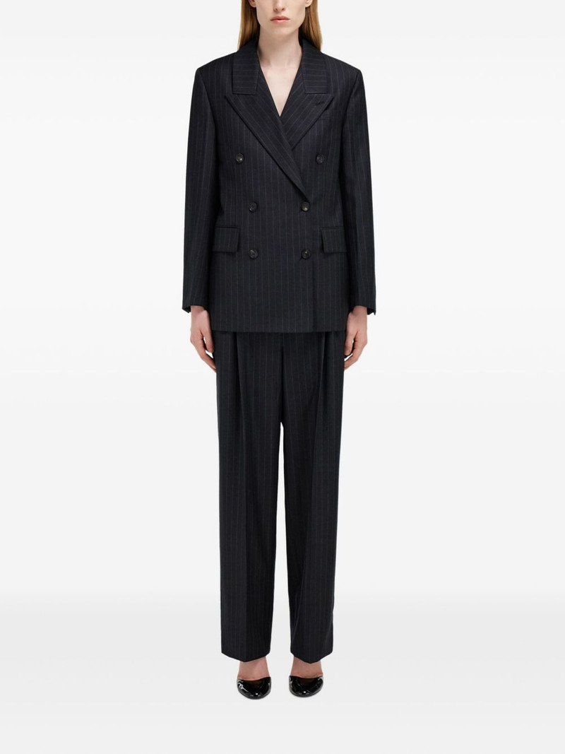FERRAGAMO pinstripe double-breasted blazer outlook
