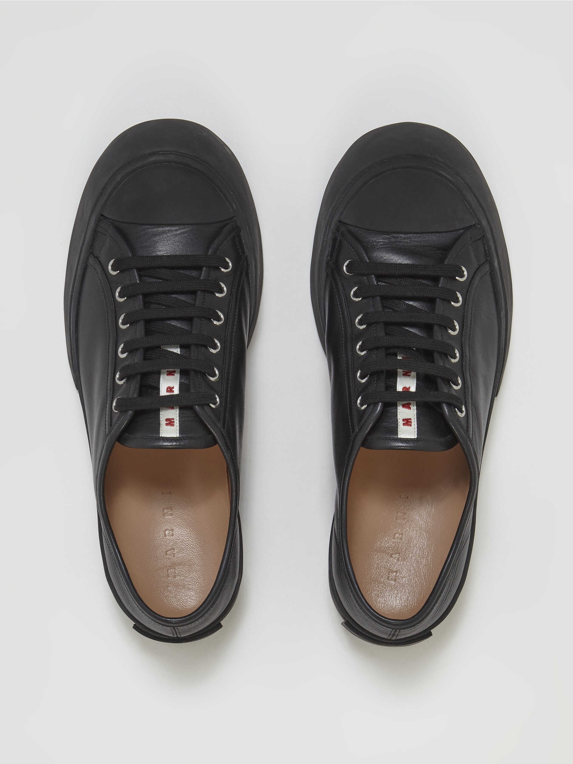BLACK LEATHER PABLO SNEAKER - 4