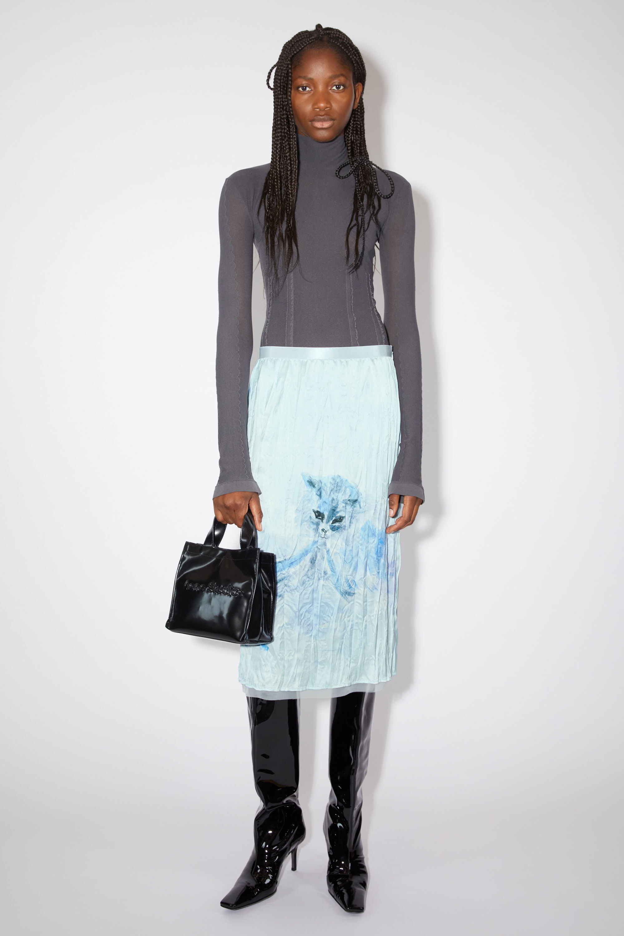 Printed skirt - Light blue - 2