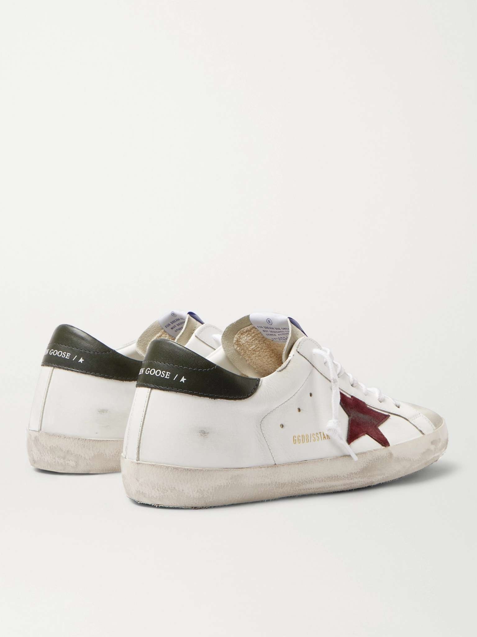 Superstar Distressed Leather and Suede Sneakers - 5