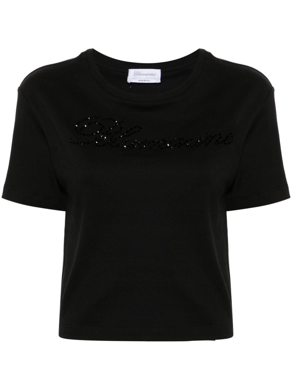 rhinestone-embellished cotton T-shirt - 1