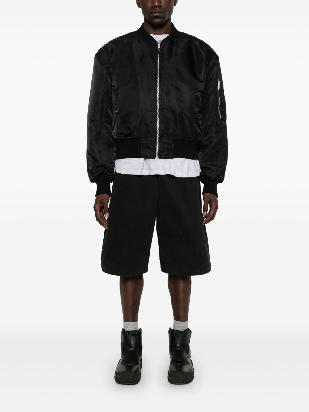cropped bomber jacket - 2