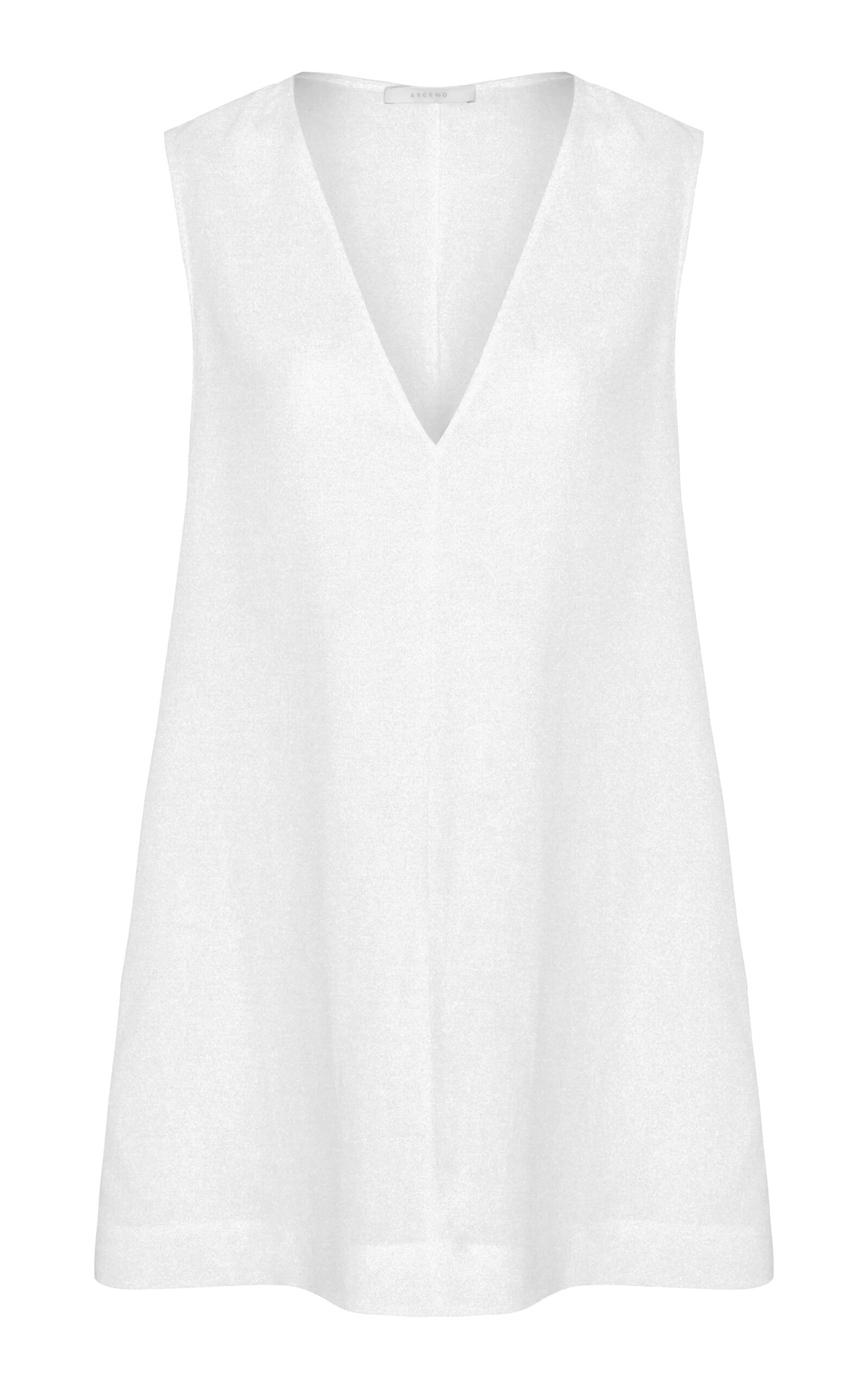 Derya Organic Linen Mini Dress white - 5