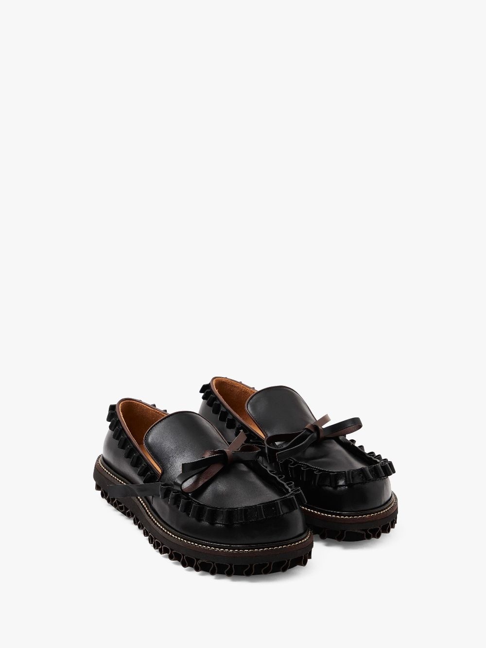 RUFFLE LEATHER MOCCASINS - 2