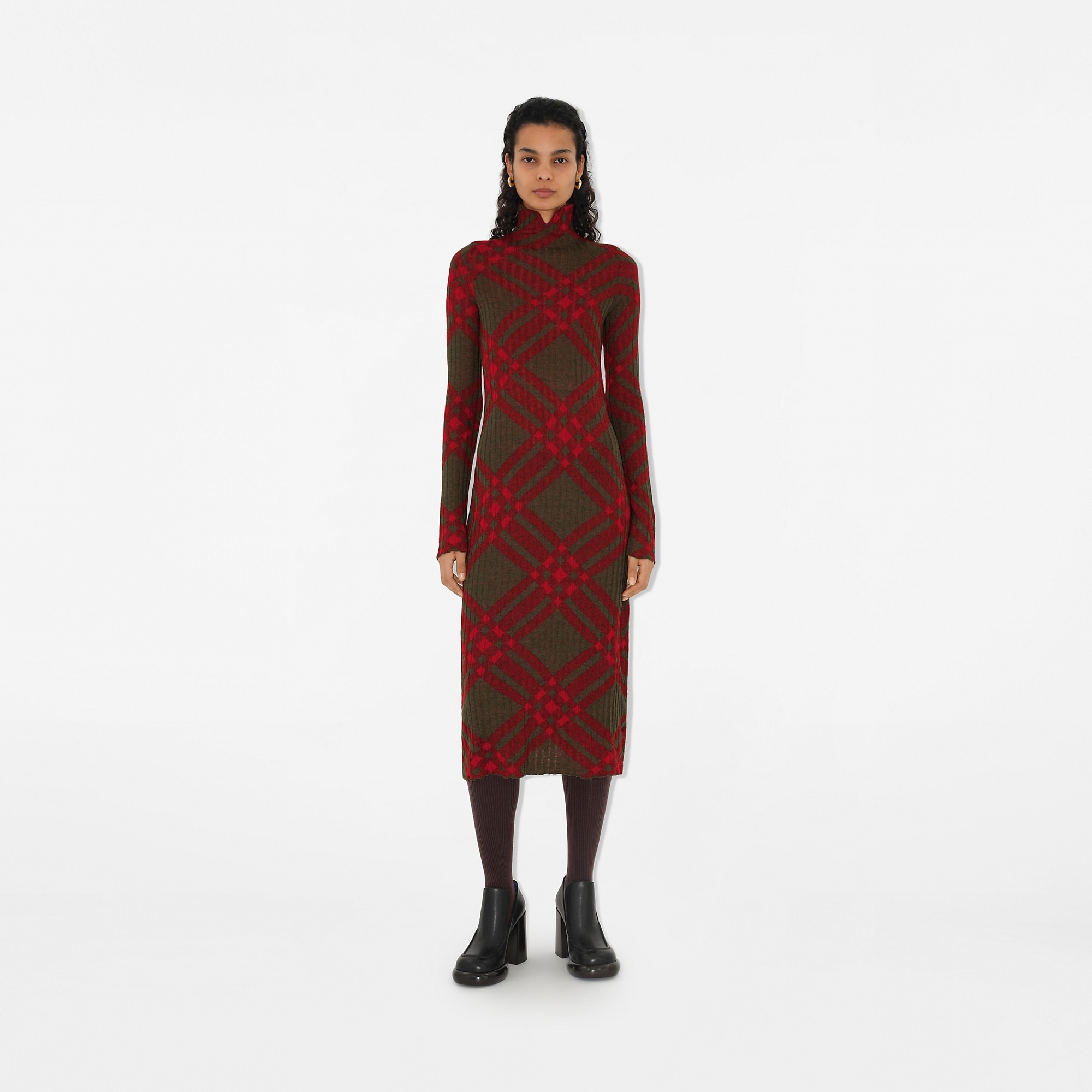 ワンピース BURBERRY CHECK WOOL BLEND DRESS 0400021671742_MARSHIPCHECK?wid